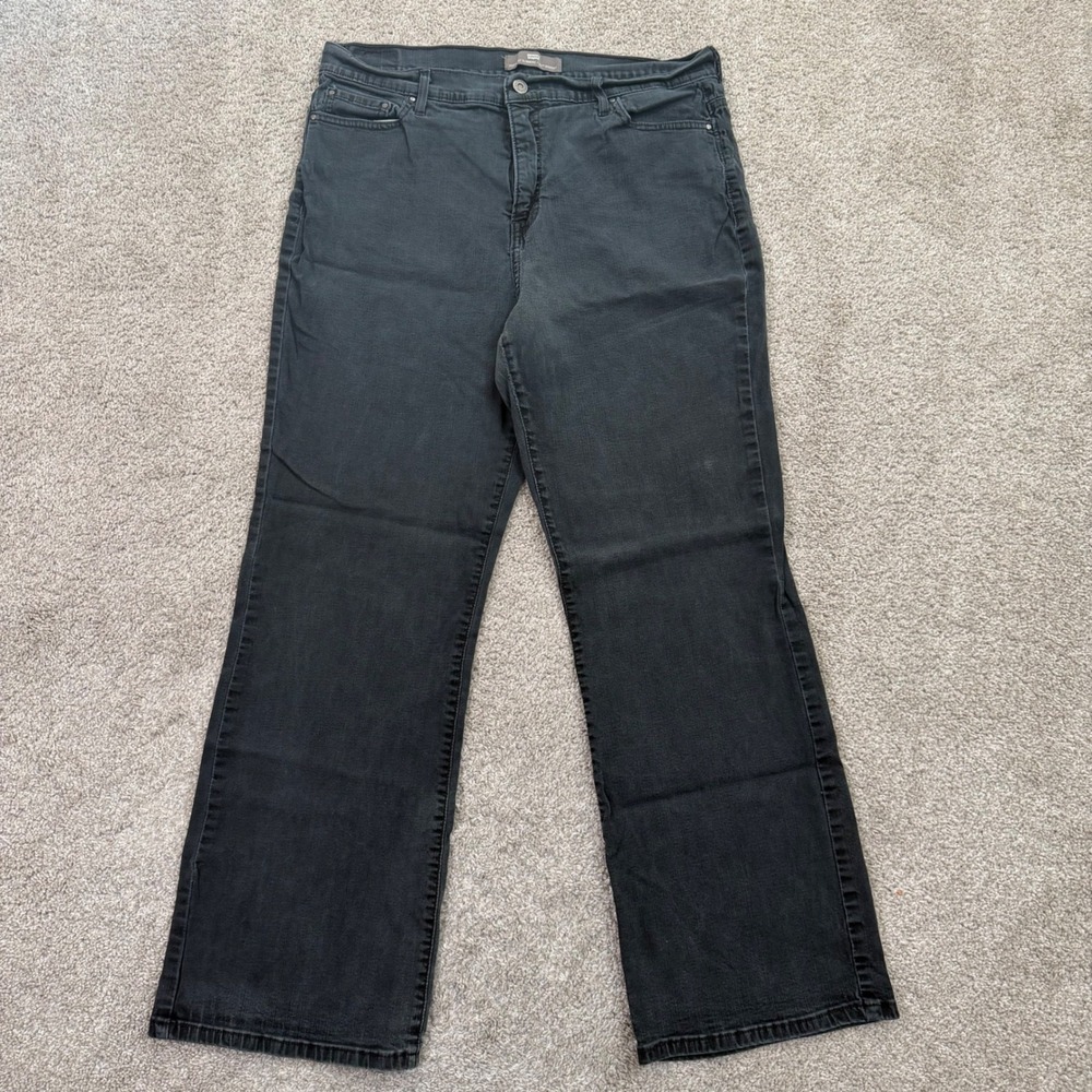 Levis 512 Womens 18M Perfectly Slimming Bootcut Jeans Black‎ Rhinestone Pockets